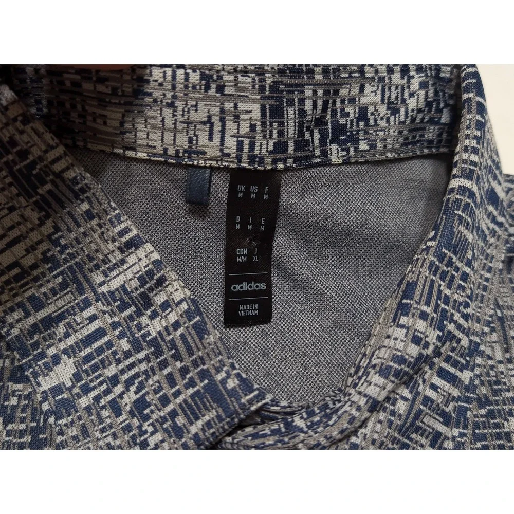 ADIDAS Ritz Carlton Golf Club Polo Shirt Orlando Blue Camo Medium M